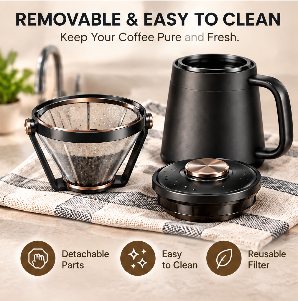 ⏳ THYORIOM® Electric Showerhead Drip Coffee Maker – 1.2L