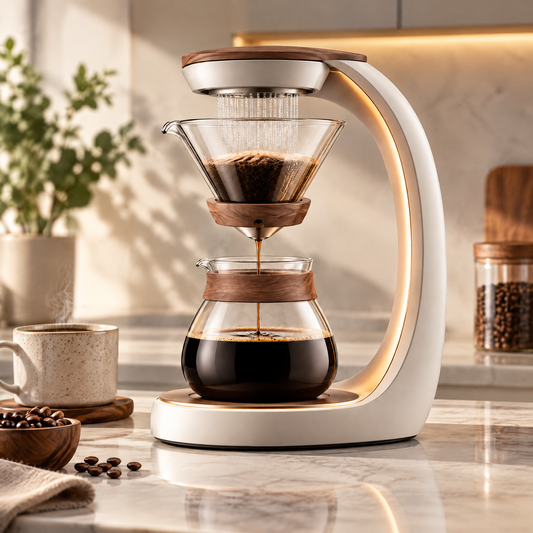 🌧️ THYORIOM® 360° RainBrew Pour-Over Coffee Maker – 600ml