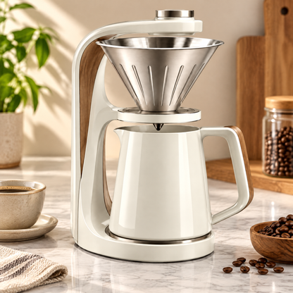 🔥 THYORIOM® Thermal Drip Coffee Maker – Stainless Steel Insulated Carafe
