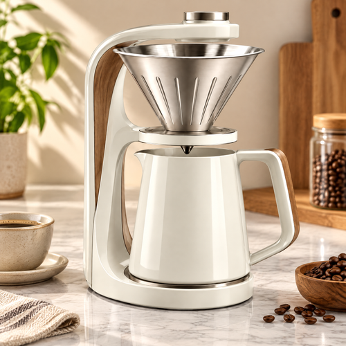 🔥 THYORIOM® Thermal Drip Coffee Maker – Stainless Steel Insulated Carafe