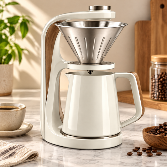 🔥 THYORIOM® Thermal Drip Coffee Maker – Stainless Steel Insulated Carafe