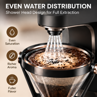 ⏳ THYORIOM® Electric Showerhead Drip Coffee Maker – 1.2L