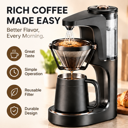 ⏳ THYORIOM® Electric Showerhead Drip Coffee Maker – 1.2L