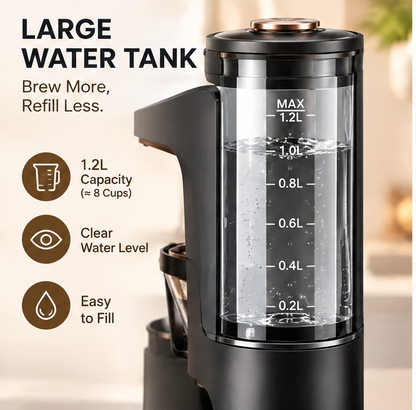 ⏳ THYORIOM® Electric Showerhead Drip Coffee Maker – 1.2L